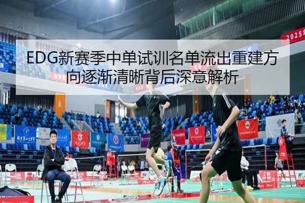 EDG新赛季中单试训名单流出重建方向逐渐清晰背后深意解析